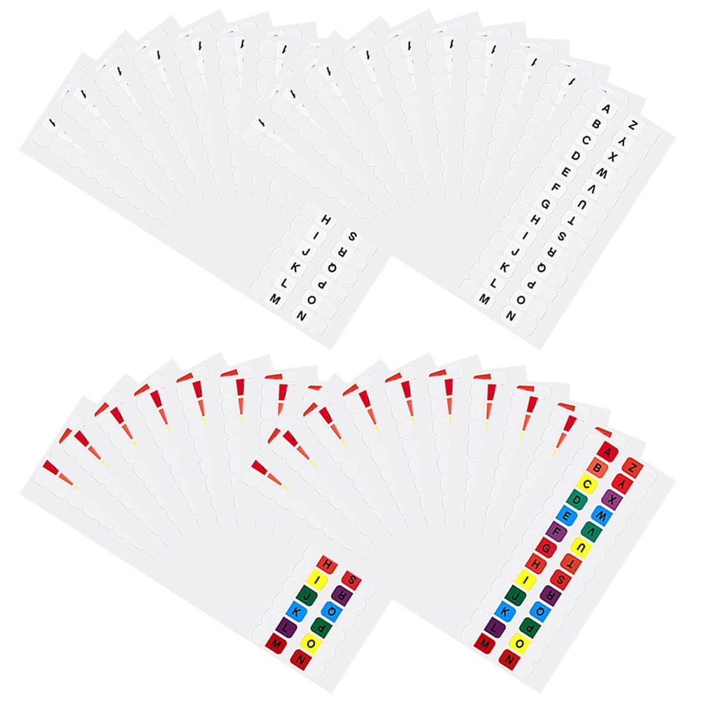 40 Sheets Colored Alphabet Tabs Small Sticky Tabs Notepad Page Markers