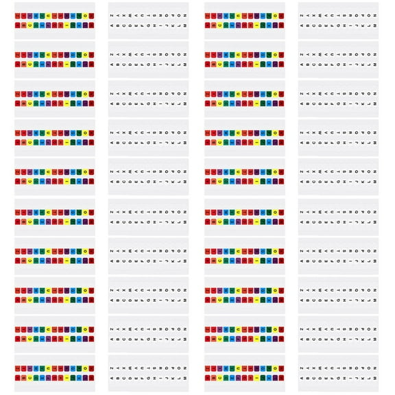 40 Sheets Colored Alphabet Tabs Small Sticky Tabs Self-adhesive Page Tabs Notepad Page Markers