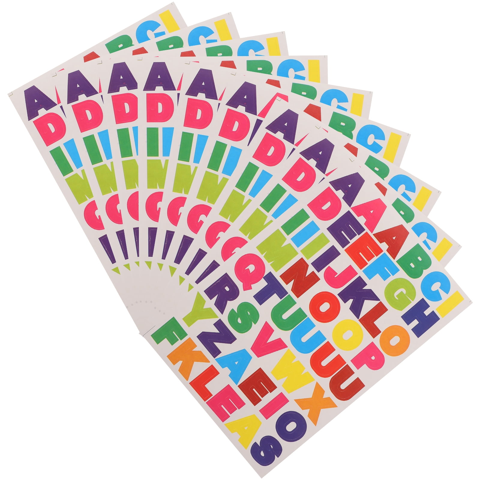 40 Sheets English Alphabet Stickers Abc Car DIY Cartoon Number Child
