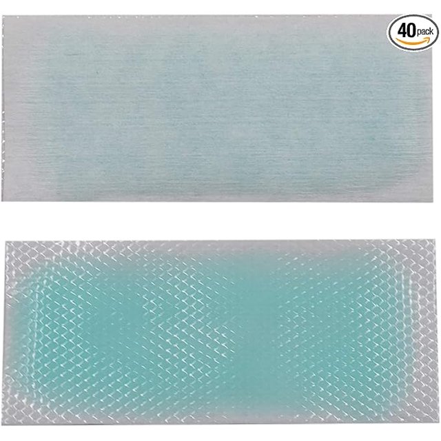 40 Sheets Fever Cooling Gel Patches, Cooling Forehead Strips Cooling