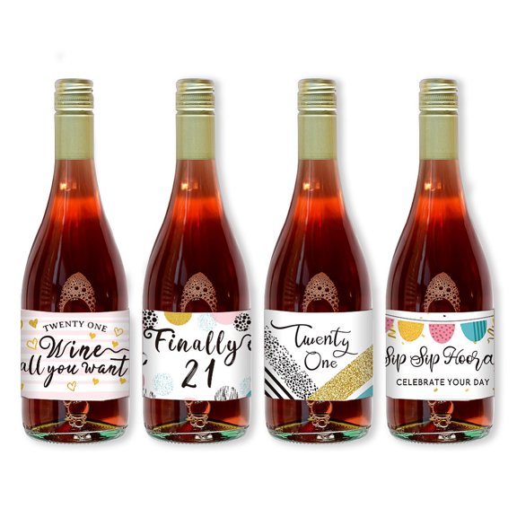 40 Sheets Heart Theme Coated for DI Paper Adhesive Sticker Wine Bottle Adhesive Label Rectangle Word 90x50mmY Paper