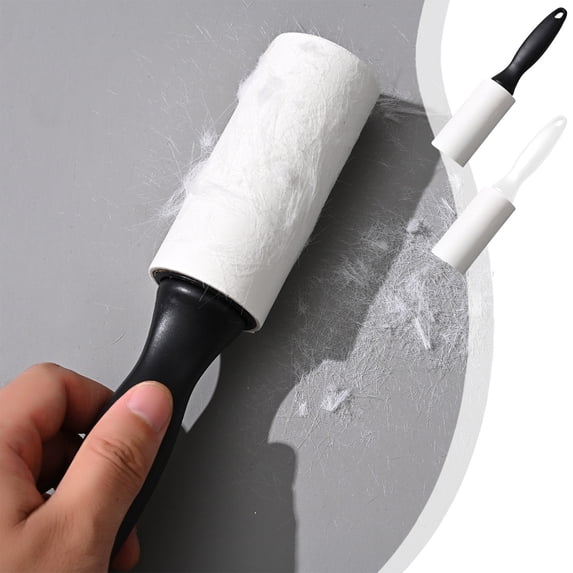 40 Sheets Mini Lint Roller Bulk Small Lint Remover Travel Size Portable Brushes Sticky Roller for Clothes Pet Hair Furniture Couch Carpet Car Seats Bedding(Black)
