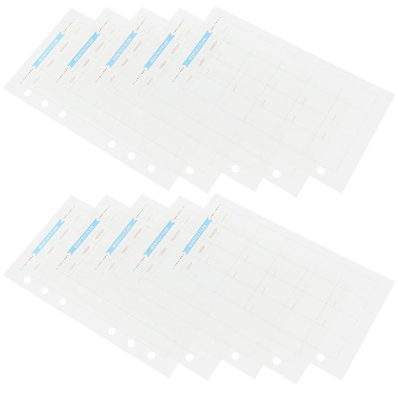 40 Sheets Notebooks Letter Writing Paper Planner Inserts Wide Ruled Refill Grid Papers 6 Holes Refills Lining