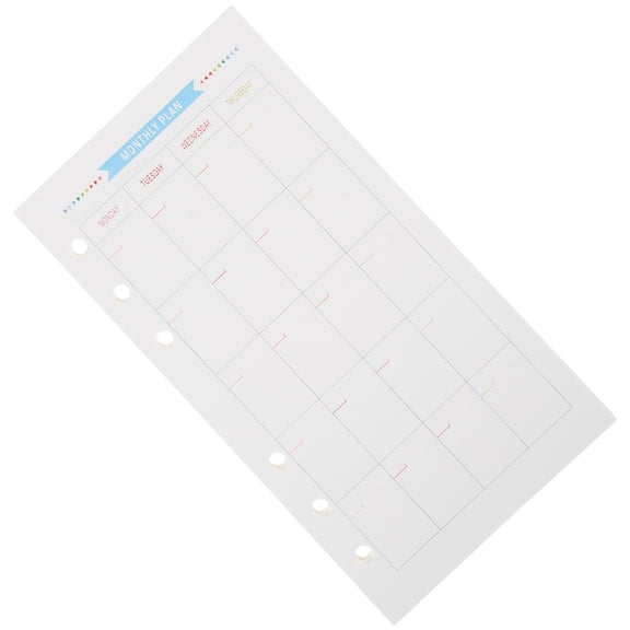 40 Sheets Notebooks Refill Grid Papers -ring Binder Paper 6 Ring Planner Filler Paper Refill Paper