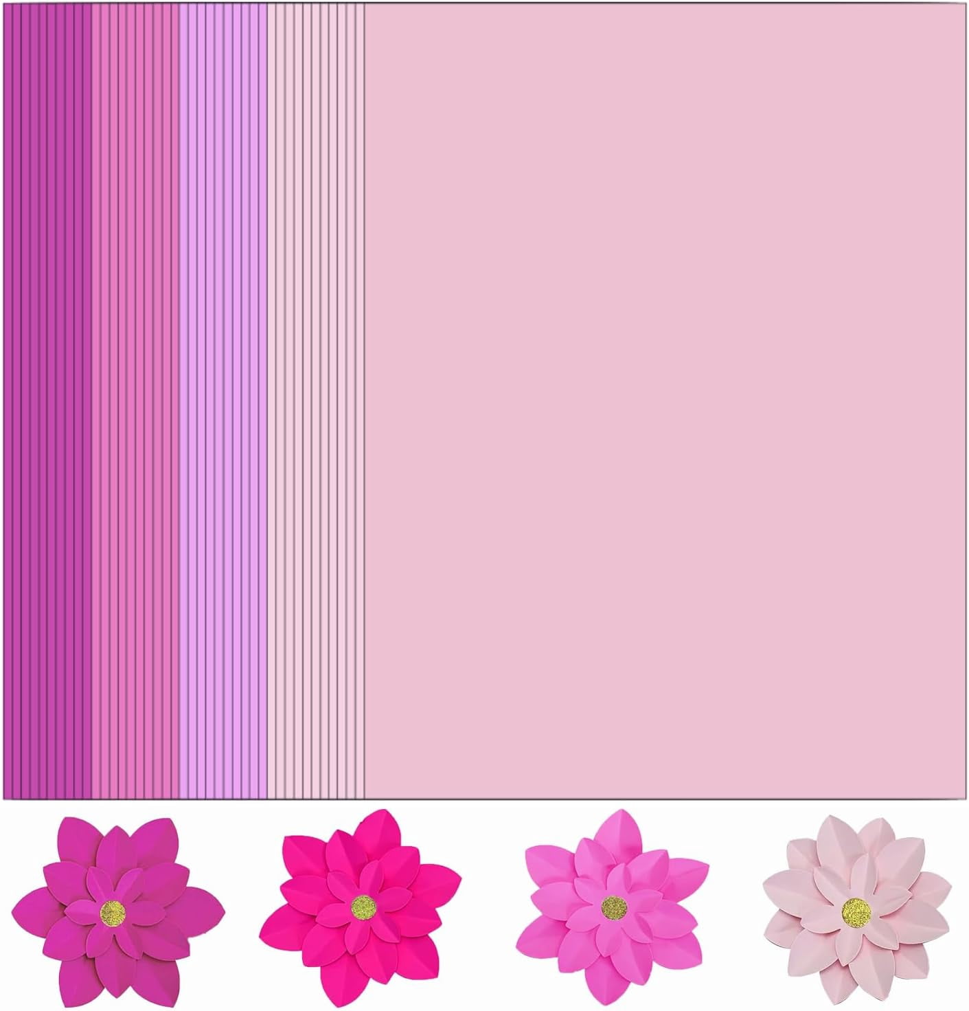 40 Sheets Pink Colored Cardstock, Art Kraft Cover Stock Paper, 65lb/175GSM for Card Construction Making, Scrapbooking, Printing, Quilling and Crafts DIY 4 Shades, 10 Sheet Each Color