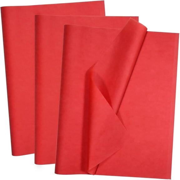40 Sheets Red Tissue Paper 28 x 20 Inches - Red Wrapping Paper Bulk for Weddings Birthday