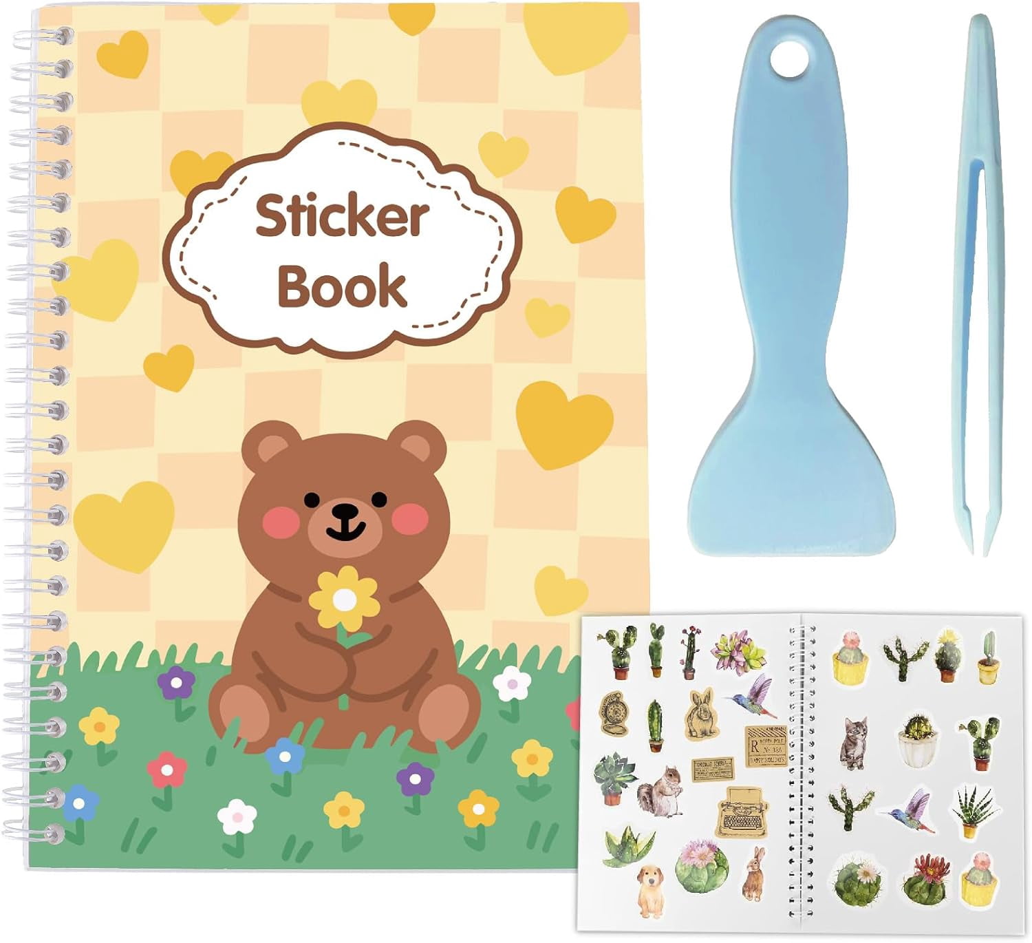 40 Sheets Reusable Sticker Storage Book Album A5 Size Blank Sticker ...