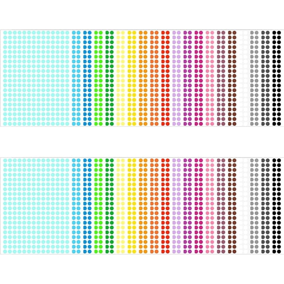 40 Sheets Round Dot Stickers(11200 Dots) 8mm Small Round Stickers Sticky Marking Labels Self Adhesive Round Sticky Marking Labels 20 Different Color Coding Labels for Mark