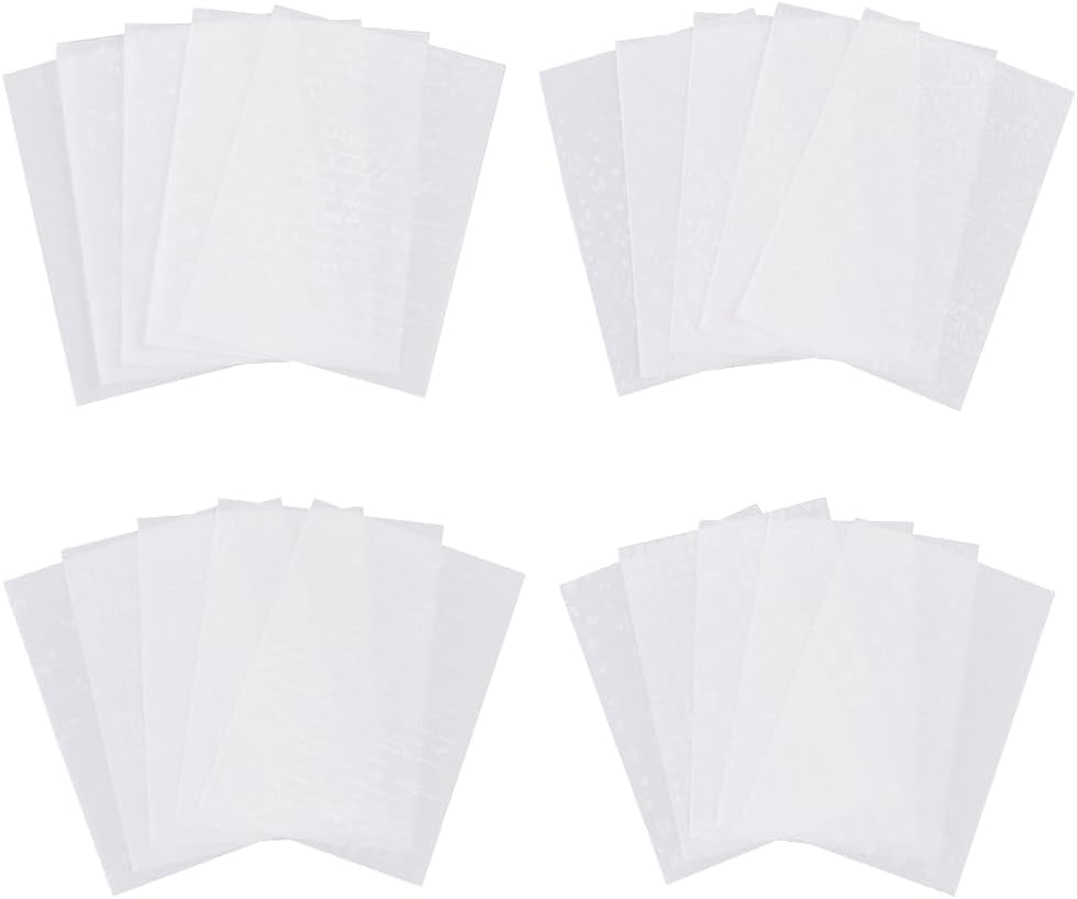 40 Sheets Translucent Vellum Scrapbook Paper 4x5.7 Inch Embossed Vellum