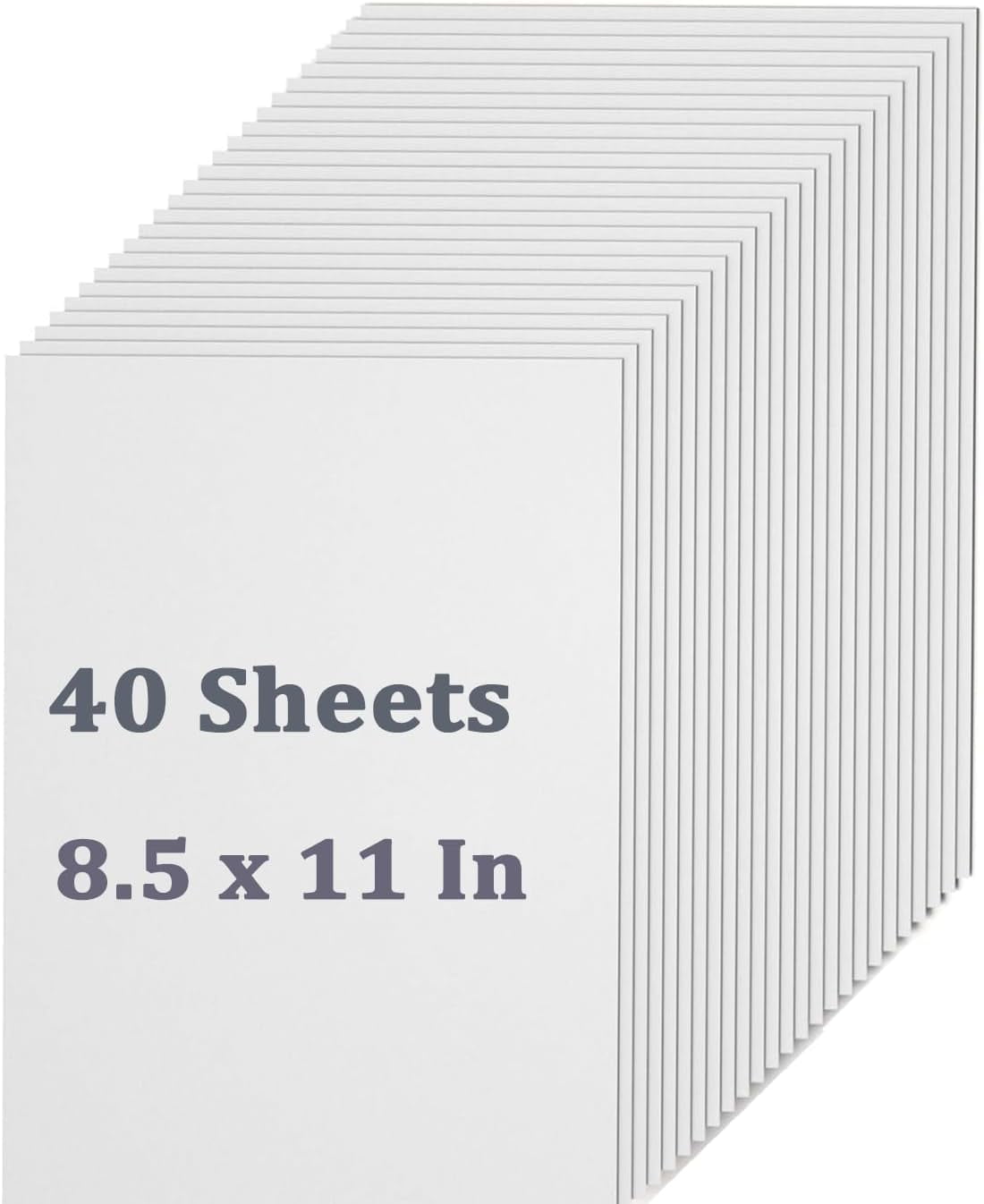 40 Sheets White Cardstock, Thick Paper Cardstock for Invitations, Menus,  Wedding, DIY Cards Cards Making, Stationary Printing, 8.5 x 11 Inches -  Walmart.com, image size:1100x1346