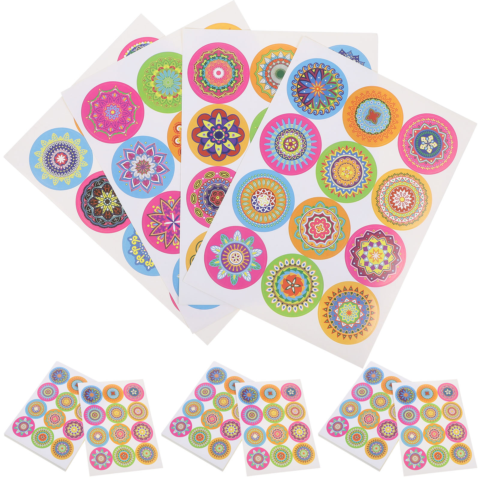 40 Sheets of SelfAdhesive Round Stickers Mandala Sealing Stickers
