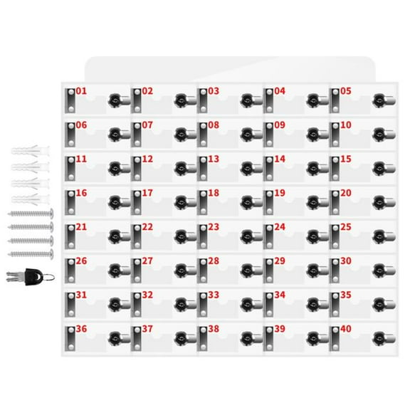 40 Slots Transparent Phone Cabinet, Anti-Ageing Acrylic Lockers, Includes Keys, Tamper-Proof Storage for Factories, Gyms, Conference Rooms