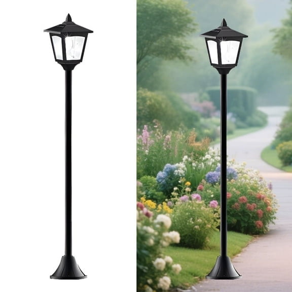 40" Solar Lamp Post Light, Dusk to Dawn, IP65 Waterproof for Yard & Driveway Outdoor
