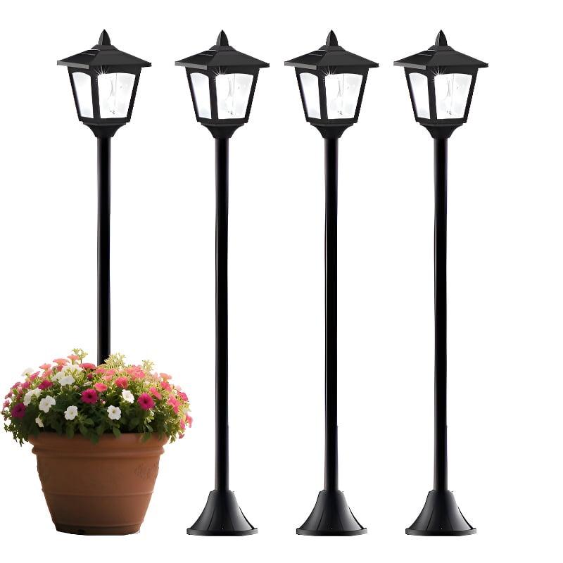 IKenta 1 Pack Solar Fence Lights Led Cool White Light Outdoor Deck Lights Solar Steps Lights