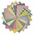 40+ Spring Garden Plaid Homespun 5" x 5" PreCut Quilt Squares Pink