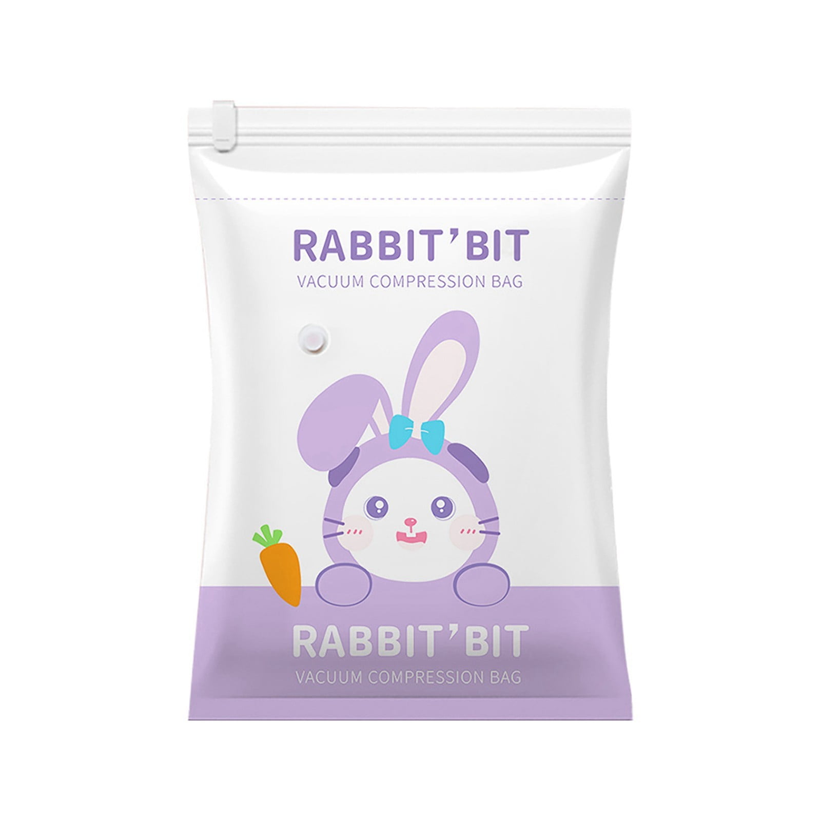 40 Storage Bins with Lids Cute Purple Rabbit Pattern Thickened Vacuum