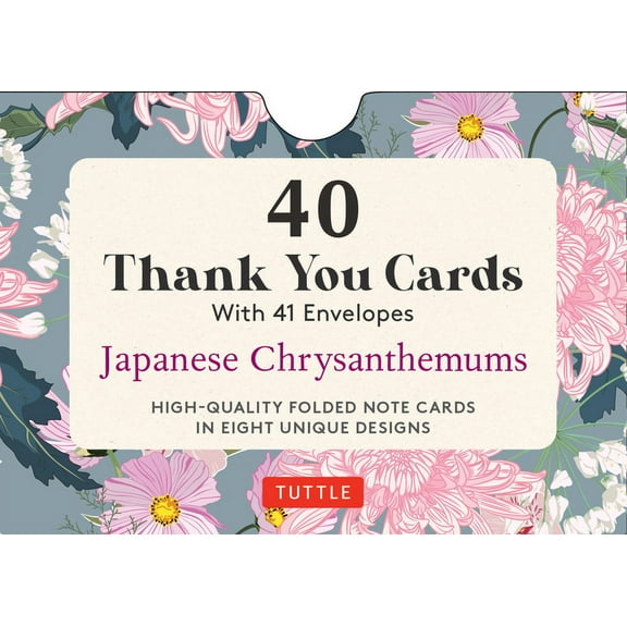 40 Thank You Cards - Japanese Chrysanthemums: 4 1/2 X 3 Inch Blank Cards in 8 Unique Designs, Envelopes Included (Other)
