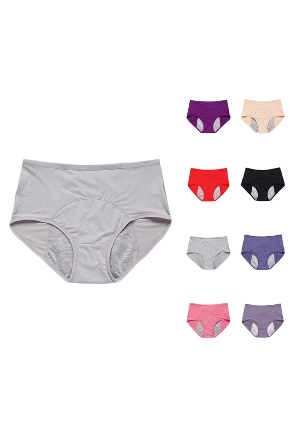 40 To 150KG Plus Size L To 8XL Pants Leak Proof Before And After Menstruation Medium To High Waisted Aunt's Sanitary Pants Underwear For Women