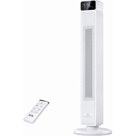 40" Tower Fan for Bedroom, 25ft/s Velocity Standing Fan, 30dB Quiet Fan, 90° Oscillating Fan, 6 Speeds, 4 Modes, 12H Timer, Cooling Fan with Remote for Home Living Room Office, White