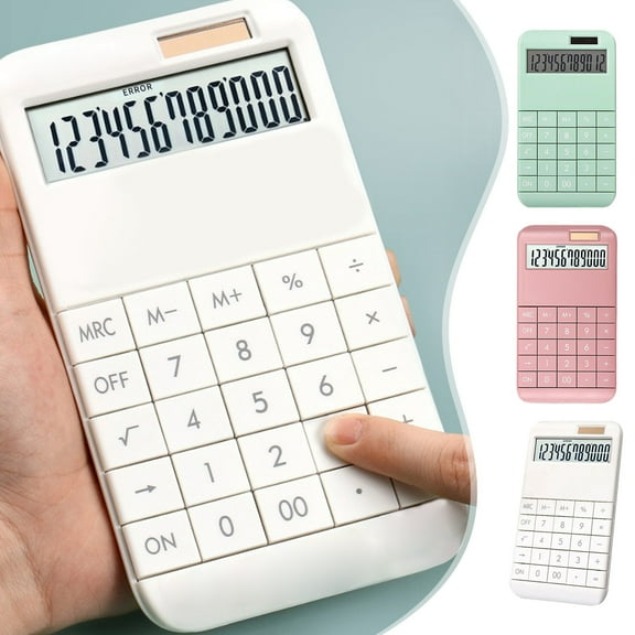 Viflosae Solar Powered Calculator Large Display And Buttons Clear Large LCD Display Ideal For Office School Home And Business Use Electronics Gadgets