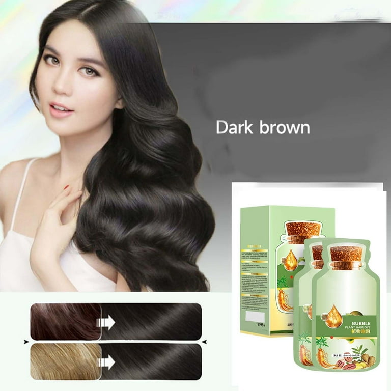 40 Volume Developer Bubble Plantt Hair Dye Natural Plantt Hair Dye Plantt Bubble Hair Dye Shampoo Pure Extract For Hair Color Bubble Dye Natural Black Chestnut Brown Coffee Black Hair Tint Color