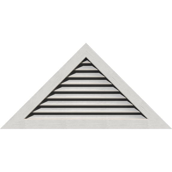 40"W x 15"H Triangle Gable Vent (55"W x 20 5/8"H Frame Size) 9/12 Pitch: Primed, Functional, Rough Sawn Western Red Cedar Gable Vent w/ 1" x 4" Flat Trim Frame