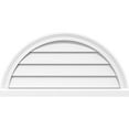 thumbnail image 1 of 40"W  x 20"H Half Round Surface Mount PVC Gable Vent: Functional, w/ 2"W x 2"P Brickmould Sill Frame, 1 of 13