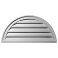 thumbnail image 1 of 40"W x 20"H x 1 1/4"P, Half Round Gable Vent Louver, Functional, 1 of 2