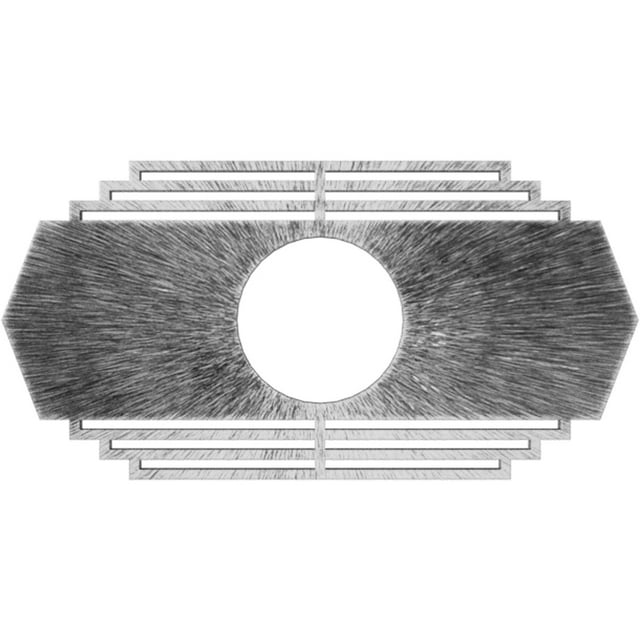 40"W x 20"H x 10 1/2"ID x 1"P Chrysler Architectural Grade PVC Pierced Ceiling Medallion, Antiqued Silver