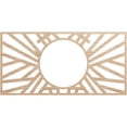 thumbnail image 1 of 40"W x 20"H x 14 3/4"ID x 3/8"T Hoover Wood Fretwork Pierced Ceiling Medallion, Alder, 1 of 3