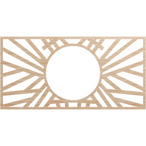 40"W x 20"H x 14 3/4"ID x 3/8"T Hoover Wood Fretwork Pierced Ceiling Medallion, Alder