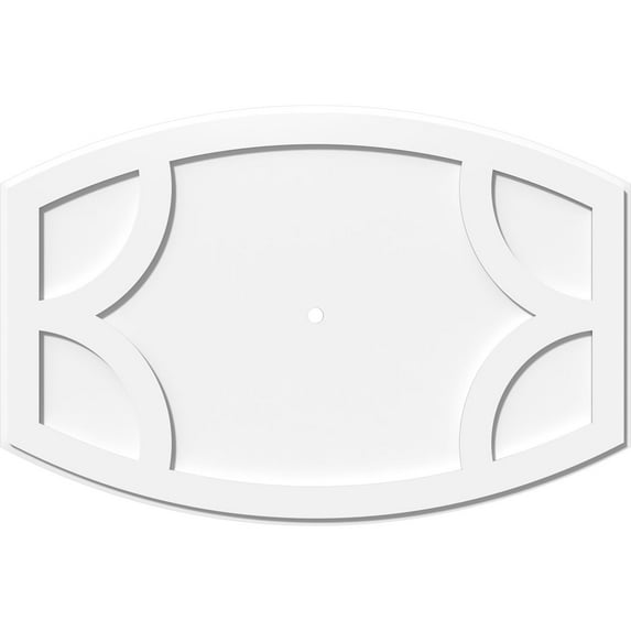 40"W x 26 5/8"H x 1"ID x 21 1/2"C x 1"P Kailey Architectural Grade PVC Contemporary Ceiling Medallion