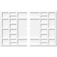 thumbnail image 1 of 40"W x 26 5/8"H x 2"ID x 14"C x 1"P Beaux Architectural Grade PVC Contemporary Ceiling Medallion, Two Piece, 1 of 11