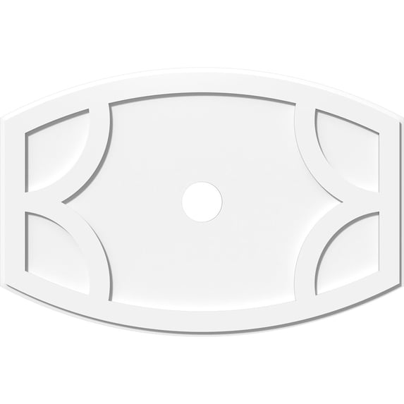 40"W x 26 5/8"H x 4"ID x 21 1/2"C x 1"P Kailey Architectural Grade PVC Contemporary Ceiling Medallion