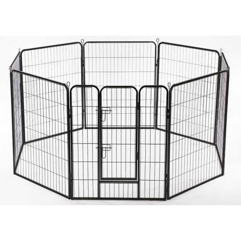Heavy Duty 8 Panel Metal Pet Playpen 40 W x 32 H Dog Exercise Fence Walmart