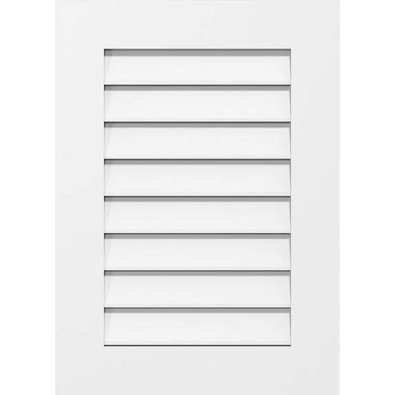 40"W x 34"H Rectangle Surface Mount PVC Gable Vent: Functional, w/ 3-1/2"W x 1"P Standard Frame