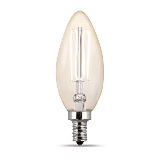 Clear Dimmable LED Mini Candelabra Bulb, Soft White, 40W Equivalent
