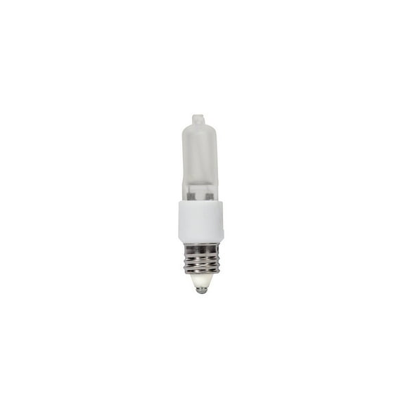 Satco S4490 - 40 watt; Halogen; T3; Frosted; 3000 Average rated Hours; 560 Lumens; Mini Cand base; 120 volts