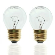 40 Watt Oven Light Bulb G45, 300℃ Hight Temp Appliance Light Bulbs Replacement for Oven, Refrigerator, Microwave, 110 to 130 Volt, Dimmable 2-Pack