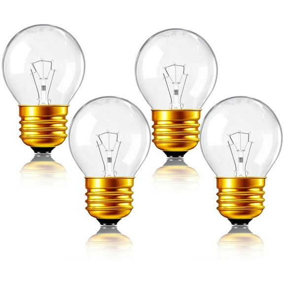 40 Watt Oven Light Bulb G45 E26 120V 500°F Heat Resistant Appliance Bulbs Replacement for Oven, Refrigerator, Microwave-360 Lumens Incandescent Blubs-2700K Warm White Dimmable