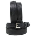 thumbnail image 1 of 40  Western 1-1/2" Basket Weave Ranger Full-Grain Black Leather 26RT36BK, 1 of 1