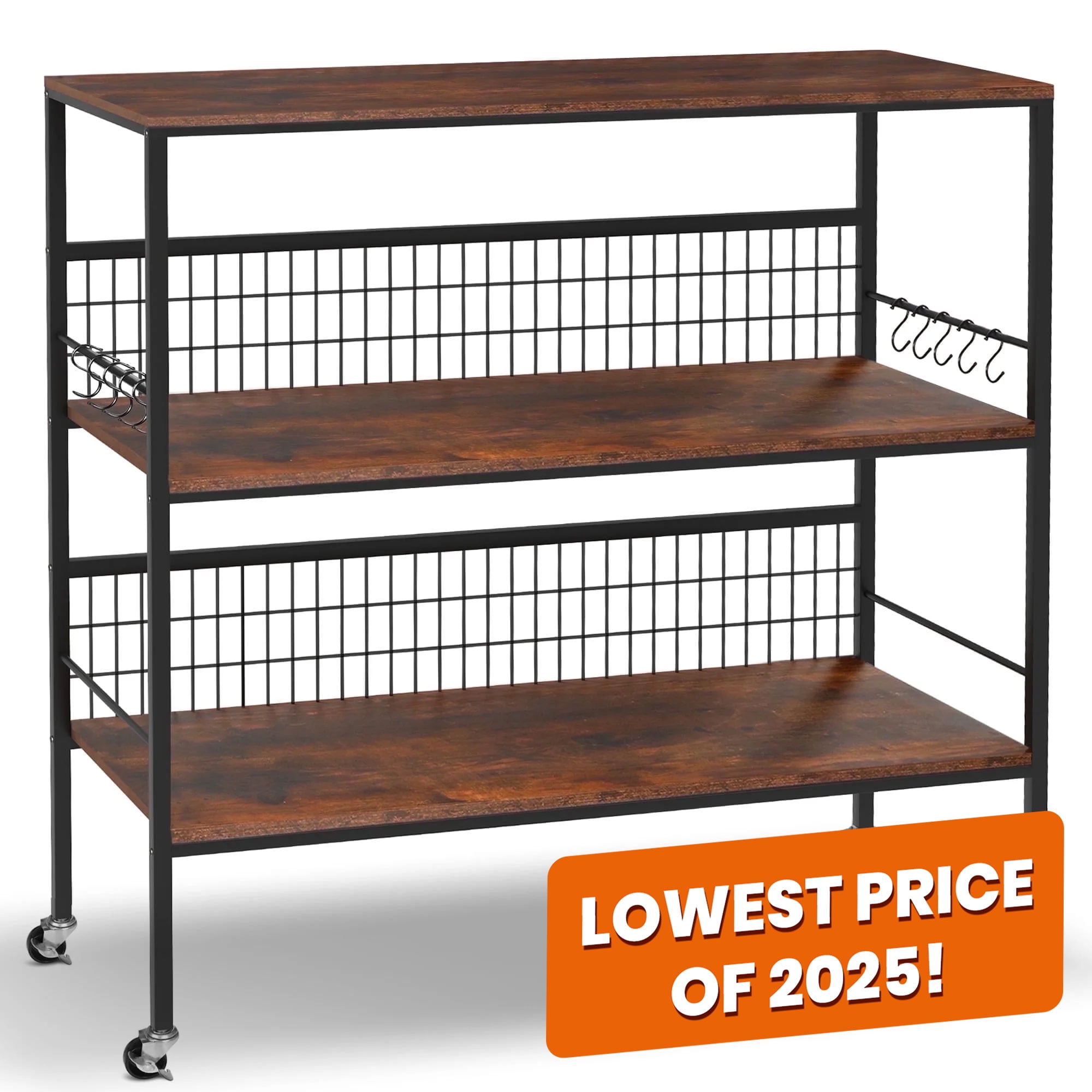  40" Wheeled Kitchen Cart