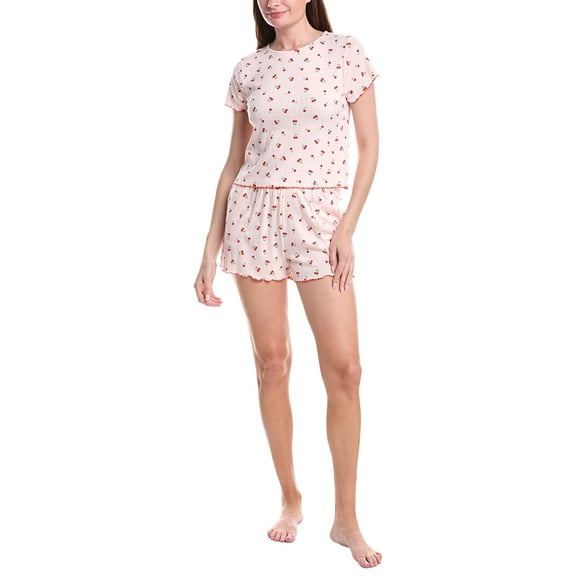 40 Winks womens  2pc Pajama Short Set, m, Pink