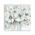 thumbnail image 1 of 40" Winter Blues Flower Canvas Wall Art, 1 of 5