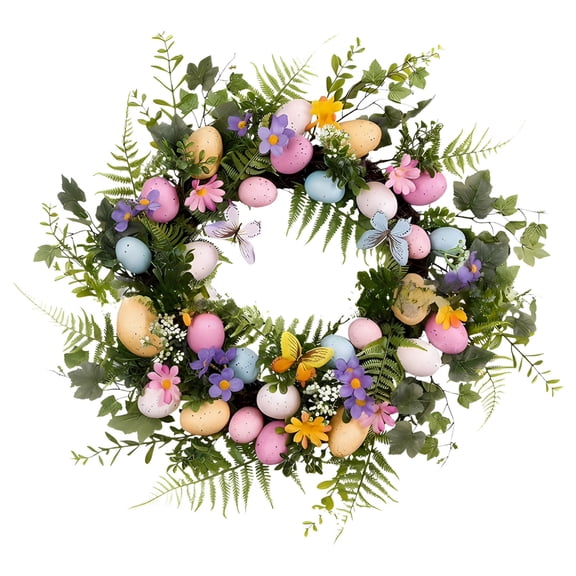40 X 40 Cm Easter Egg Wreath,Spring Wreath,Artificial Wreath, Easter Egg Wreath, Easter Wreath, Spring Decorative Wreath, Outdoor Wreath.