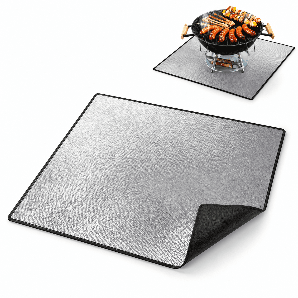 Layering Mat 40 X 40 Inches Square Fire Pit Mat 4-layer Under Grill Heatulated ...