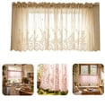 thumbnail image 1 of 40"X18"Boho Lace Window Curtain Valance Embroidered Solid Color Farmhouse Light Filtering Small Window Tier for Kitchen Living Room, 1 of 6
