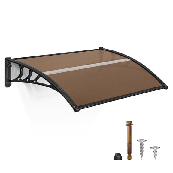 40''x40''Window Awning Outdoor Polycarbonate Hollow Sheet Door Patio Canopy