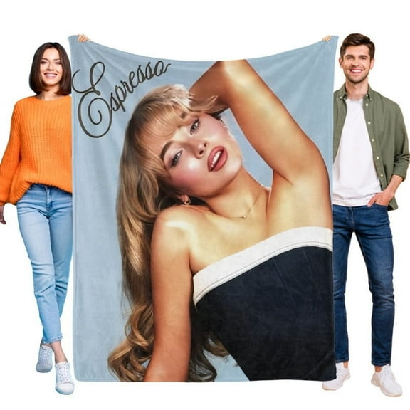 40"X50" Blanket Sabrina Carpenter Music Soft Throw Blanket Micro Fleece Fuzzy Blankets Thin Bed Couch Decor Adult Nap Bedroom Car All Season Birthday Gifts