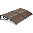 thumbnail image 1 of 40"X80" Window Awning Outdoor Polycarbonate Front Door Patio Cover Garden Canopy 6055-4080(Dark Brown), 1 of 2
